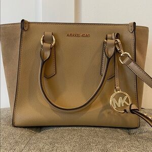 MICHAEL KORS small leather satchel with crossbody strap